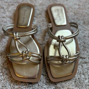Gold Strappy Sandals